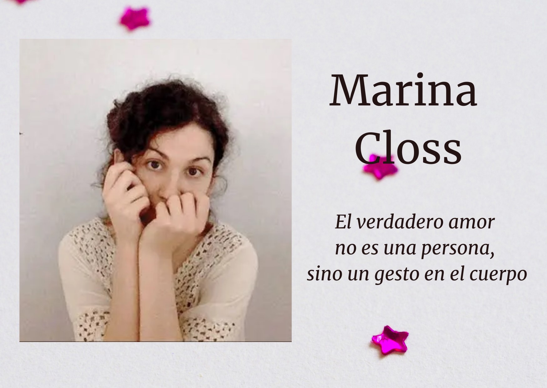 relámpago del que no quisimos escapar, MARINA CLOSS