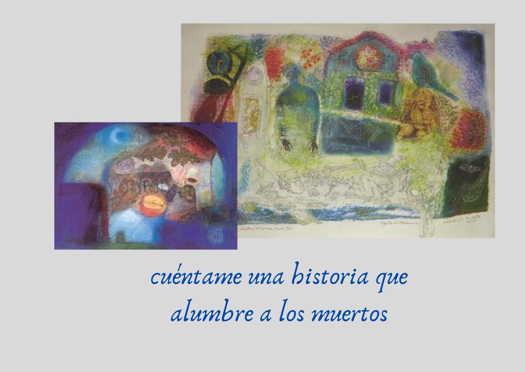 pinturas de Sylvia Von Hartmanna (Hamburgo, Escocia) “Reflections in a Toadstool” "Kernels, Flowers, Roots and Me”, 2024