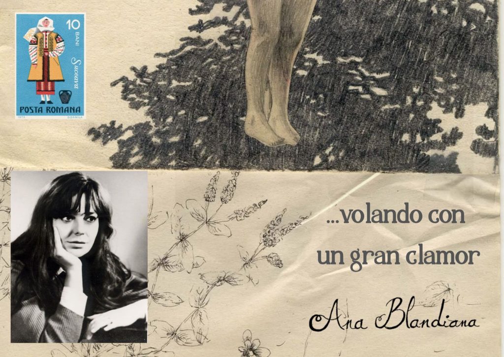 fotografía de la poeta y narradora Rumana Ana Blandiana, sello de Rumania