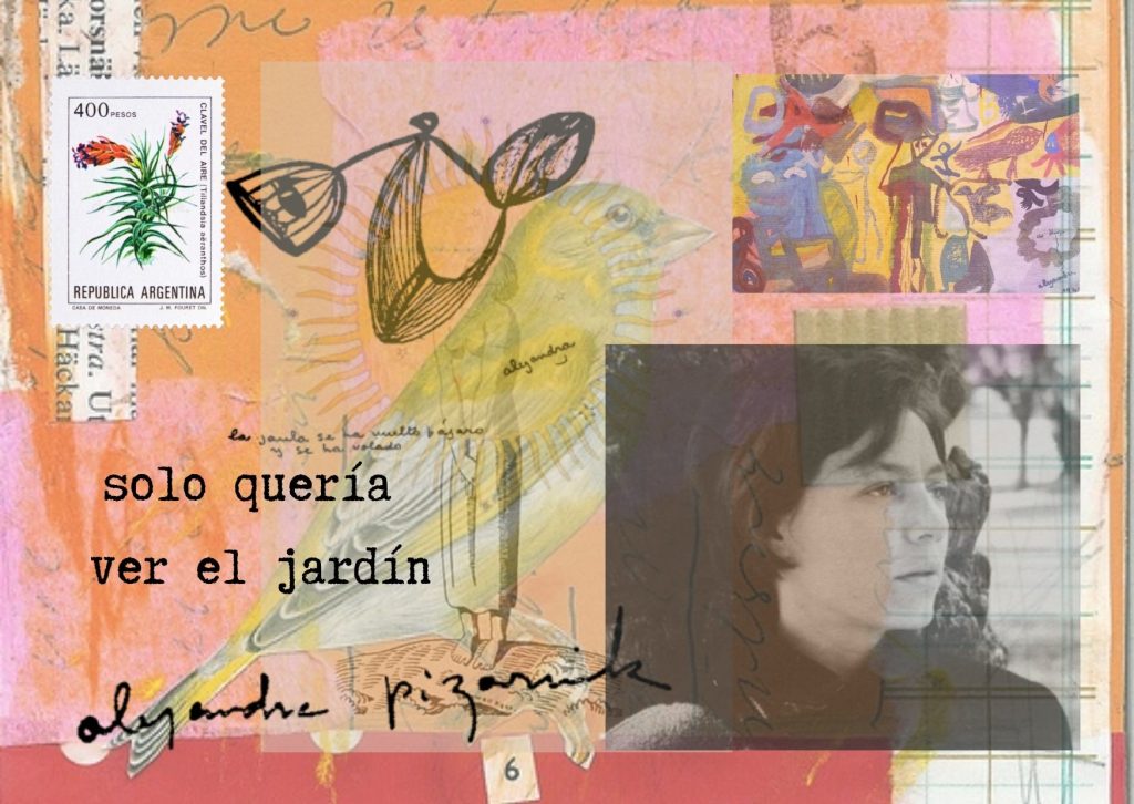 collague con fotografía y firma del a poeta y escritora argentina Alejandra Pizarnik
