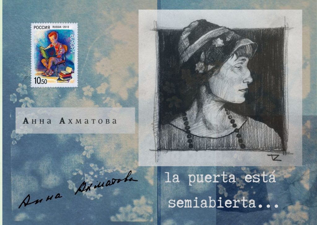 poema "la puerta está semiabierta" de la escritora y poeta rusa Anna Ajmátova