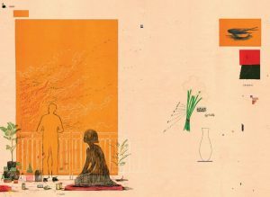 Obra de arte del ilustrador Daniel Liévano para los libros de Haruki Murakami. Norwegian Wood, 2022