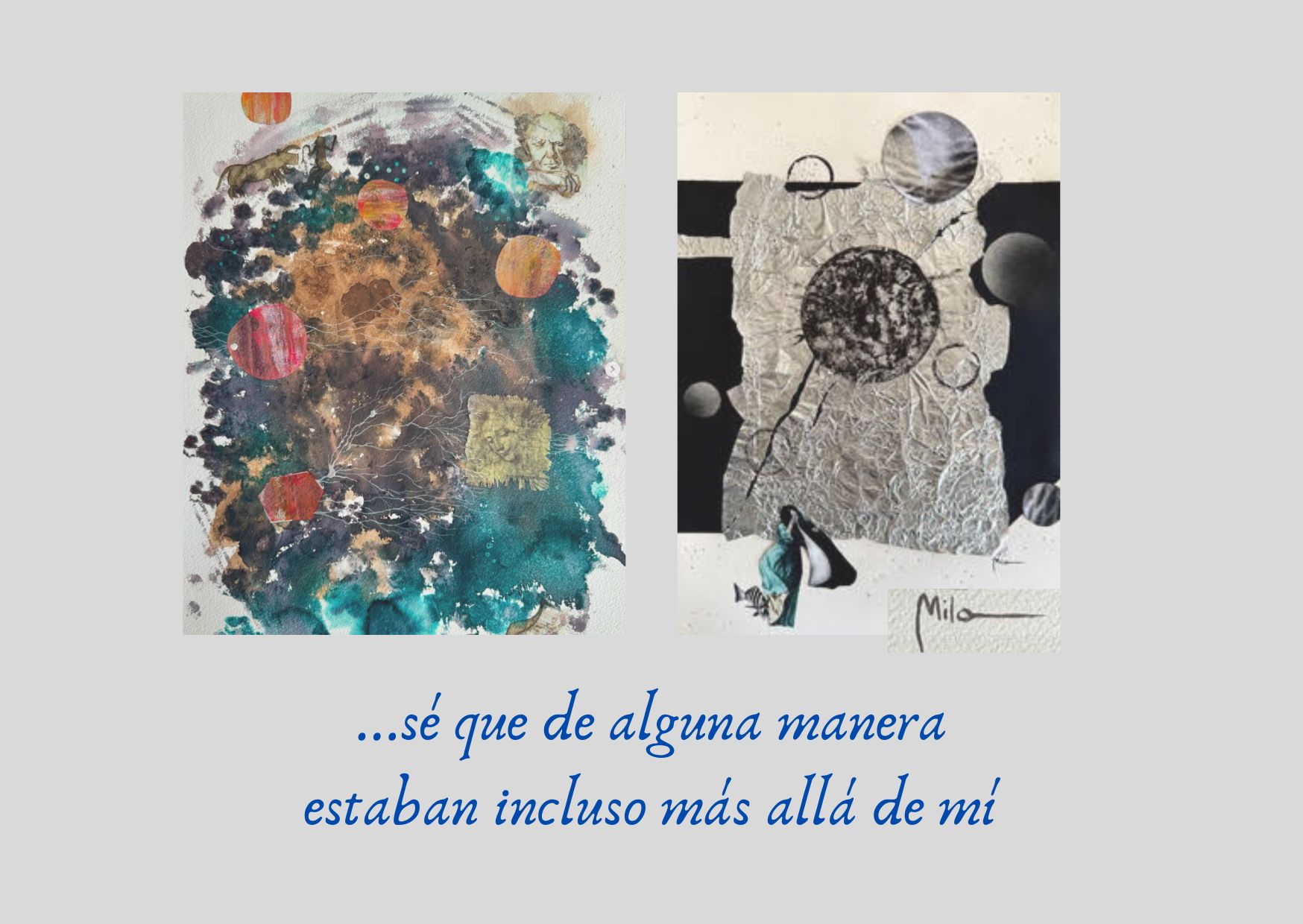 Obras artísticas- Cuántas lunas tiene mi noche?- Hoy many moons has my night?- Sueño-Dreams- de la artista española Mila Ruiz